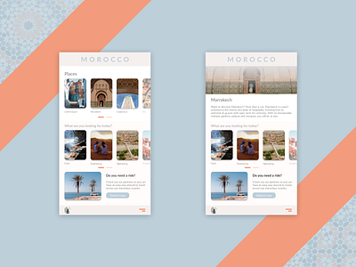 Travel to Morocco app app design application booking design mobile mobile app morocco outdoor travel ui uxui