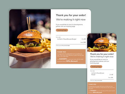 Daily UI 017 - Email receipt app app design burger daily ui dailyui dailyui 017 dailyui017 design email email receipt figma food receipt ui ux web design webdesign website website design