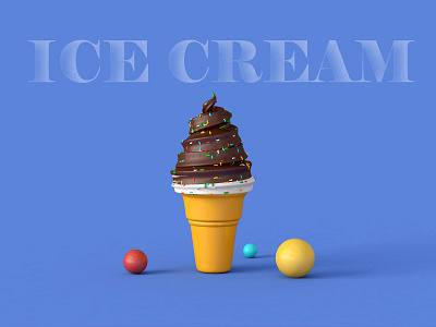 ICE CREAM2020-10-29 3d c4d icecream render