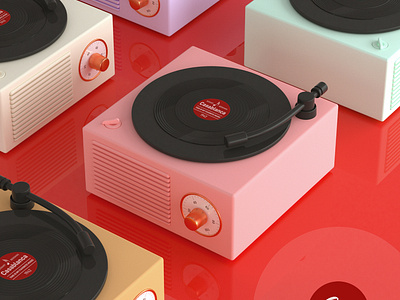 MUSIC PLAYER 3d c4d illustration render