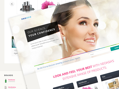 NeoAsia Landing page css email flat hero html landing minimal products psd