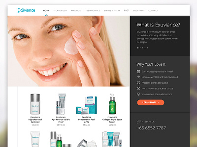 Exuviance Microsite