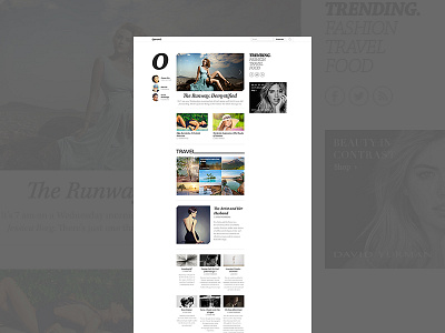 Clean & Minimal black blog fashion landing magazine minimal psd white