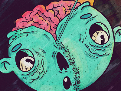 Zombie blue brain brains zombie