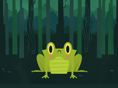 Sad Frog frog green sad trees