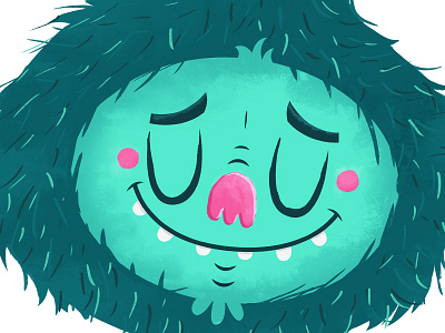 Guaje Monster bigfoot blue chalk hair hairy monster pink sasquatch