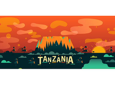 Tanzania africa clouds kilimanjaro manyara mountain orange sun tanzania