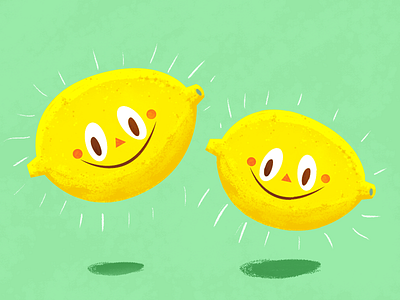 Lemons green happy jump lemon lemons yellow