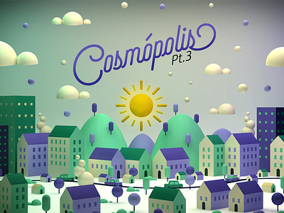 Cosmopolis Pt.3 buildings cinema4d city cityscape clouds houses landscape