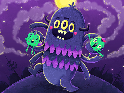 Max & The Monster Project child children halloween monster purple