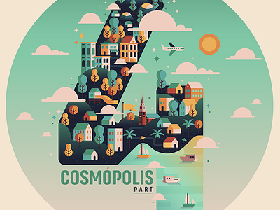 Cosmópolis Pt. 4 city city map cosmopolis flat flat illustration icon map