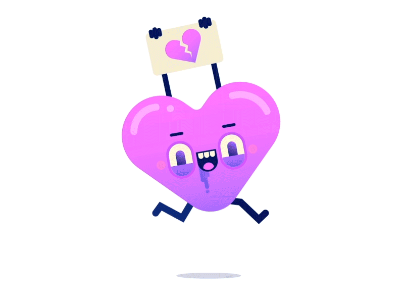 Love Hurts broken heart broken pink valentines heart. run. love