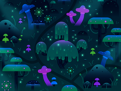 Bioluminescent Forest