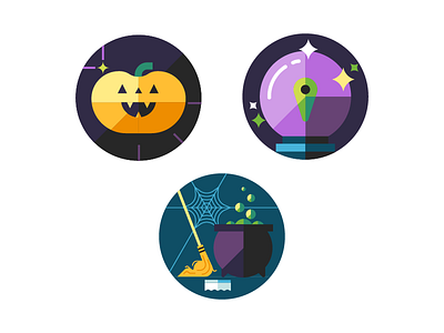 Halloween Compliment Stickers 3 crystal ball halloween pumpkin