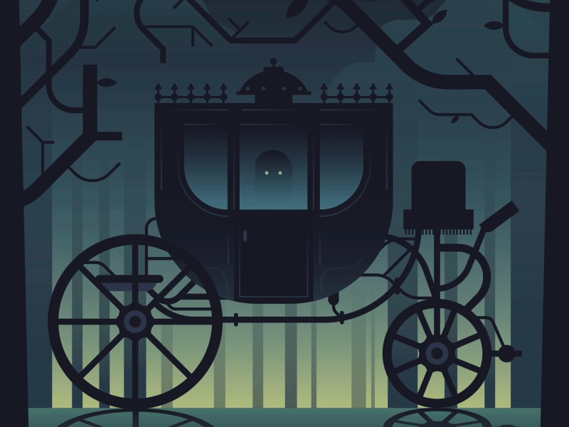 Happy Halloween! carriage creepy forest ghost gif halloween spooky