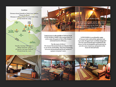 Leaflet. LOYK MARA CAMP. side 02 africa leaflet luxury masai mara