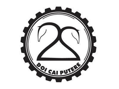 Two horsepower bike illustrator logo tandem