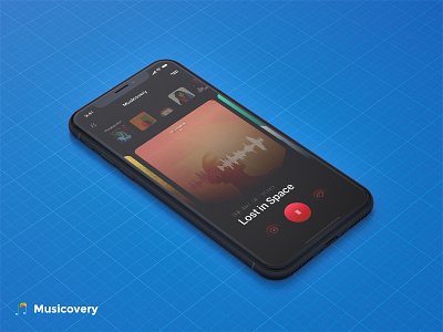 iOS music discovery app apple design designer discover ios iphonex mockup music playlist ui ux
