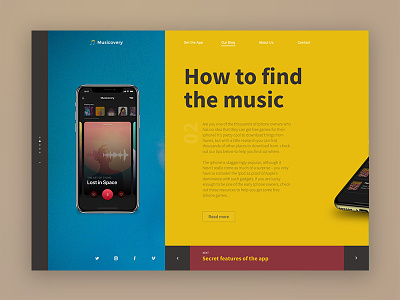 Blog Page app appdesign berlin design discover freelance ios iphonex music ui ux webdesign
