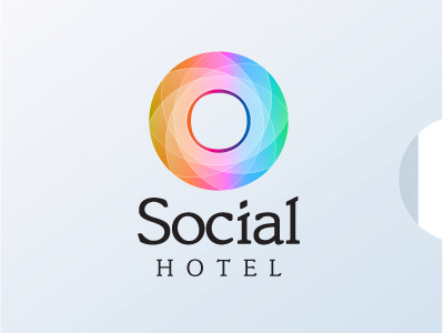 Social Hotel logo presentation branding freelance identity logo proposal