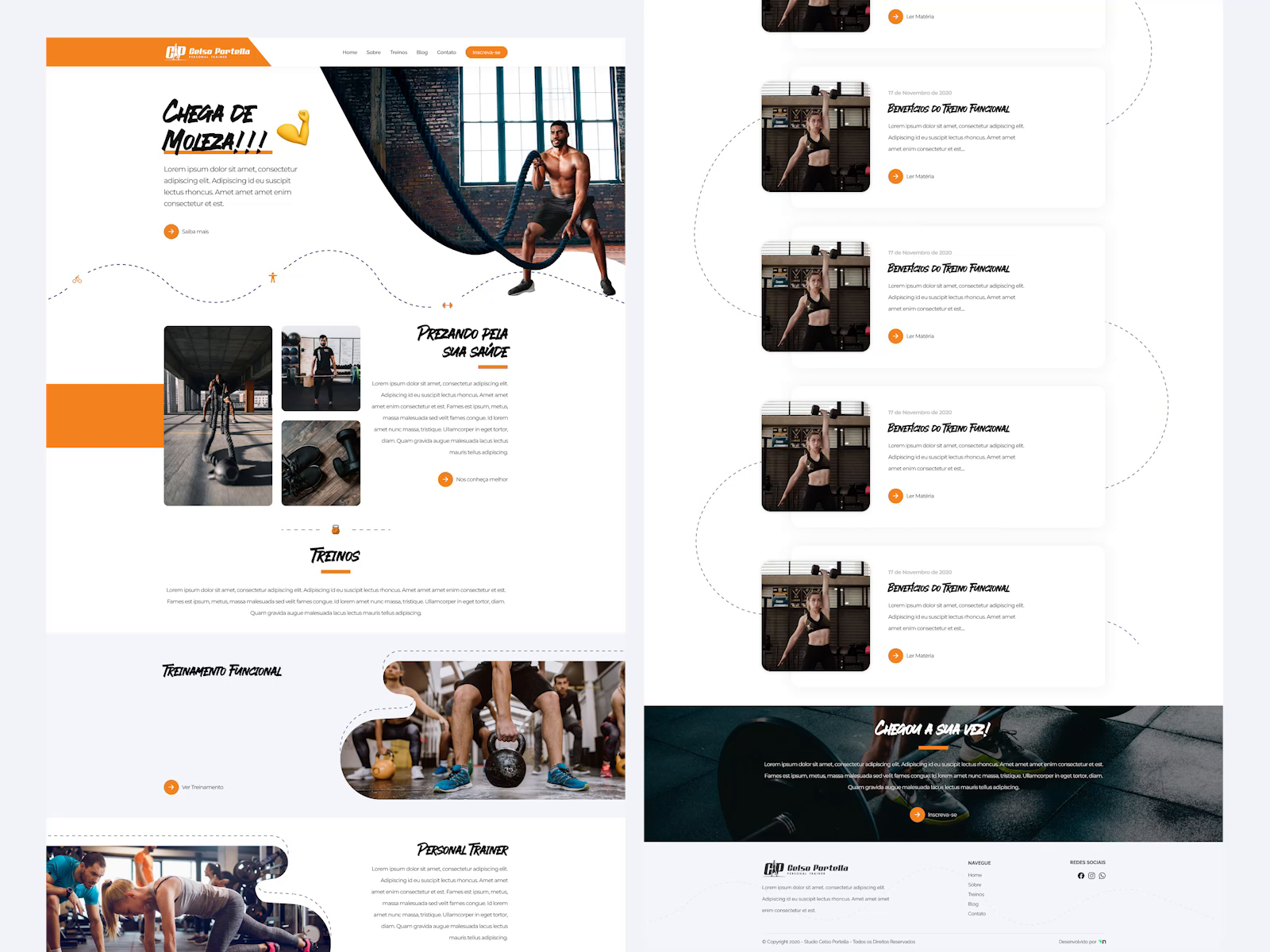 Personal Trainer Web Layout by Lucas Ramos Calil for Noweb Publicidade ...
