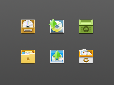Icons for Software Manager 48 cd download drawer file icon pc recycle bin software teven ui upgrade