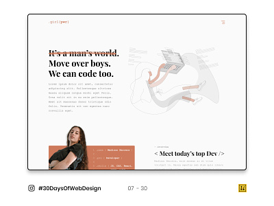 07 - 30 Instagram #30DaysOfWebDesign Challenge figma figmadesign photoshop typography ui ux web design