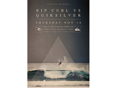 Rip Curl creative direction graphic design poster quiksilver rip curl surf timmy woolley