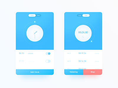 Daily UI & Timer 100 daily ui app blue clock time timer ui uidesign
