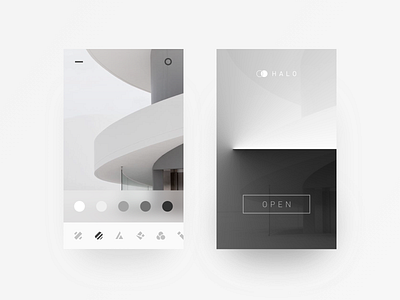 Daily UI & Halo 100 daily ui app black design photo picture ui ui design white white and black