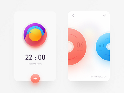 Daily UI & Colour Time 100 daily ui app blue clock color design purple red time ui ui design