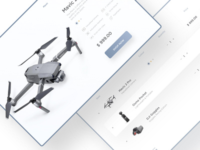 Daily UI & DJI Store 100 daily ui app camera cart checkout cmos details dji mavic shopping store uav ui ui ux design