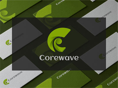 Corewave Logo branding design logo minimal sign vector