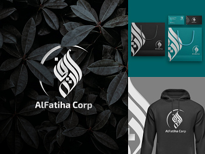 Arabic Logo Alfatiha Corp art brand branding clean design element flat graphic design icon identity illustration illustrator logo minimal monogram type typography ui ux vector