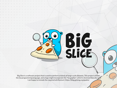 Big Slice Cute Mascott Logo