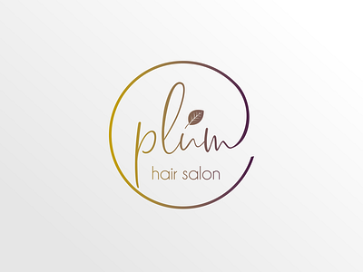 Plum Hair Salon art blue brand branding clean design flat graphic design icon identity illustration logo minimal monogram type typography ui ux vector web