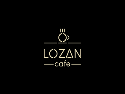 Lozan Cafe app art brand branding clean design flat graphic design icon identity illustration logo minimal monogram type typography ui ux vector web