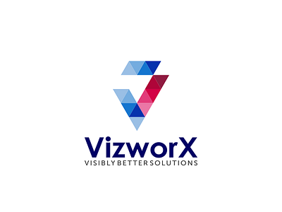 Vizworx4b app art brand branding clean design flat graphic design icon identity illustration logo minimal monogram type typography ui ux vector web