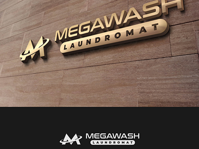 Megawash Laundromat app brand branding clean design flat graphic design icon identity illustration lettering logo minimal monogram type typography ui ux vector web