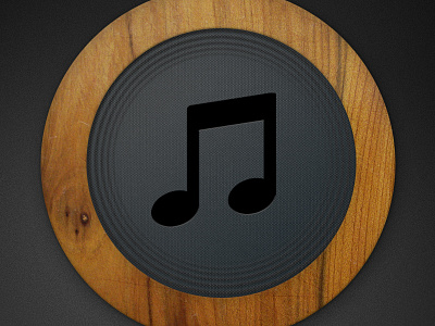 Itunes Wood audio full layered icon itunes photoshop psd system