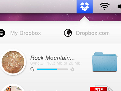 Dropbox interface user