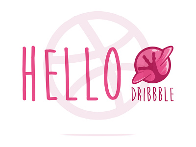 hello world design hello dribble hello world hellodribbble illustration logo logotype minimalist pink