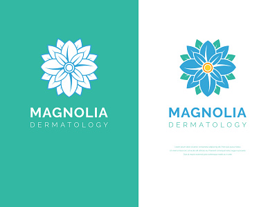 magnolia - Dermatology beauty blue brand design cosmetic dermatology flat flower graphicdesign illustration logo logodesign logonew logos minimalist nature skincare spa vector wellness yoga