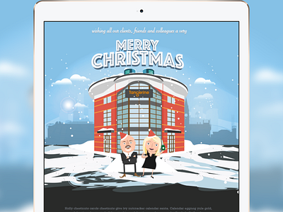 Christmas ecard character christmas illustration