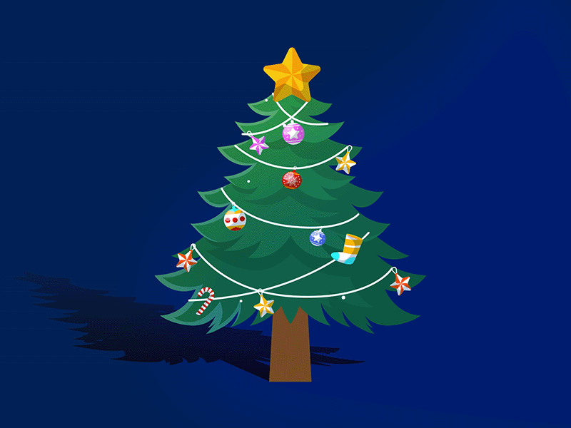 Christmas Tree animation celebration christmas tree creative gifts holidays json lottie motion graphics santa clause snow tree winter