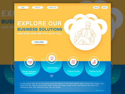 Business_Landing_Page creative landing page vector web web design website concept webui