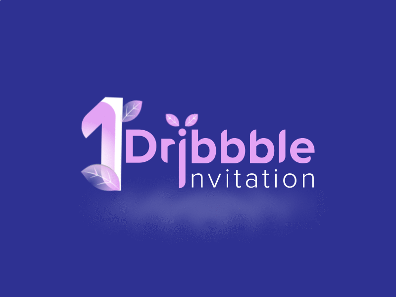 1 Dribble Invitation animation dribbble best shot dribbble invites gif illustraion invitation invite join motion graphics