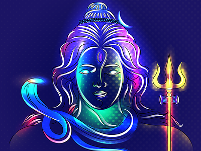 Lord Shiva artworks character concept creative creative design illustraion lights lord shiva vector artwork