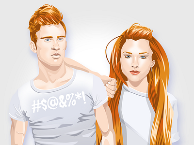 User Avatars avatar avatars couple illustration photoshop portrait redhead vector