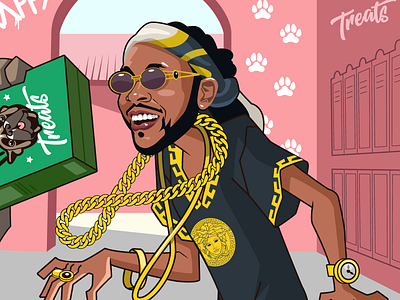 2 Chainz adobe illustrator cartoon character hip hop illustration portrait rap vector